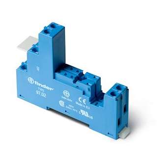 Support 8A 250V série 4652, bleu, étrier métallique, à cage|Finder-FID9702SMA