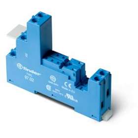 Support 8A 250V série 4652, bleu, étrier métallique, à cage|Finder-FID9702SMA