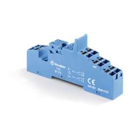 Support 8A 250V série 4652, bleu, étrier plastique, Push-in|Finder-FID97P2SPA