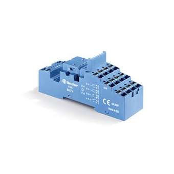 Support 10A 250V série 5532, 5534, bleu, étrier plastique, Push-in|Finder-FID94P4SPA