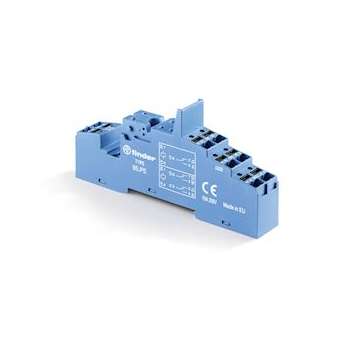 Support 10A 250V séries 4051, 4052, 4061, bleu, étrier plastique, Push-in|Finder-FID95P5SPA