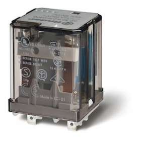 Relais de puissance 2RT 16A 230V AC, bouton test et indicateur mécanique|Finder-FID623282300040