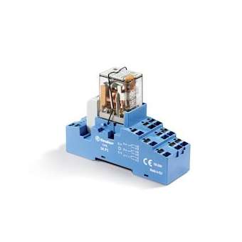 Interface 3RT 10A 24V DC, étrier métal, Push-in, LED + diode|Finder-FID58P390240050SMA