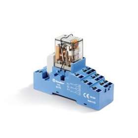 Interface 3RT 10A 24V DC, étrier métal, Push-in, LED + diode|Finder-FID58P390240050SMA