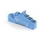 Support 8A 250V série 4652, bleu, étrier métallique, Push-in