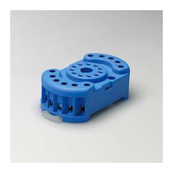 Support 10A 250V pour séries 6013, bleu, étrier métal, à cage|Finder-FID9023SMA