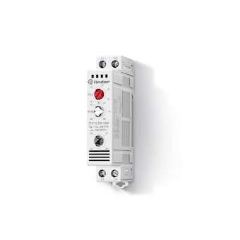 Hygro-thermostat 1NO 10A 11 à 240V AC/DC, 4 fonctions, IP20, LED|Finder-FID7T5102304360