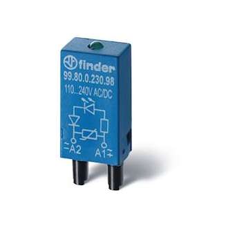 Module LED + diode 6 à 24 DC (+A1, polarité standard) série 95833, 95853|Finder-FID9980902499