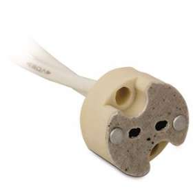 Douille stéatite G4-GU5,3-G6,35 + fils 2x0,75mm² 15cm|Aurora-ABIDA810