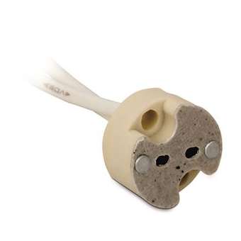 Douille stéatite G4-GU5,3-G6,35 + fils 2x0,75mm² 15cm|Aurora-ABIDA810