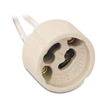 Douille stéatite GU10 + fils 15cm TEFLON|Aurora-ABIDA821