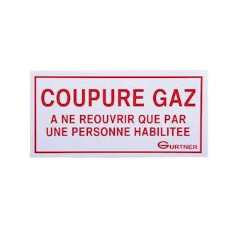 PLAQUE SIGNALETIQUE GAZ COUP. GAZ, OUV. PERS. HABILITE|Gurtner-GUR19133.03