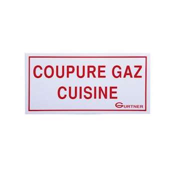 PLAQUE SIGNALETIQUE GAZ COUPURE GAZ CUISINE|Gurtner-GUR19133.02