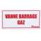 PLAQUE SIGNALETIQUE VANNE GAZ