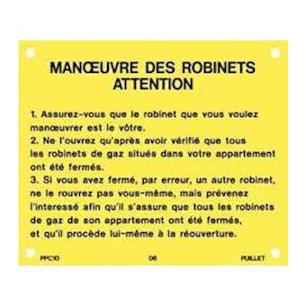 PLAQUE PVC FOND JAUNE PPC 10 Serigraphie en noir|Gurtner-GUR30202