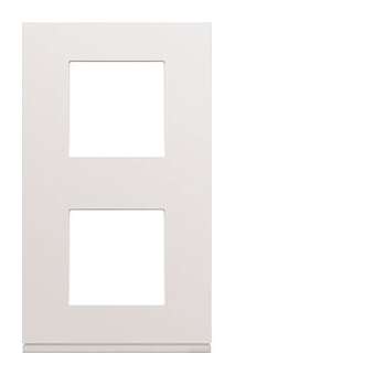Plaque gallery plastique injecté 2 postes verticale 71mm pure|Hager-HAGWXP0042