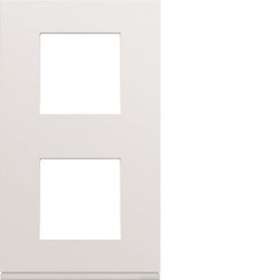 Plaque gallery plastique injecté 2 postes verticale 71mm pure|Hager-HAGWXP0042
