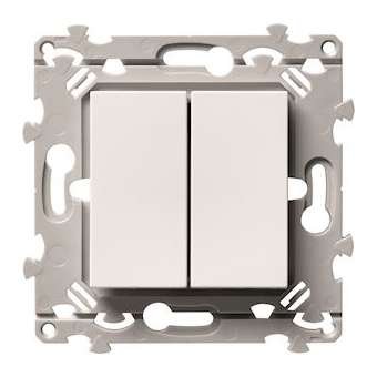 Double InterBP Duo essensya double va-et-vient ou double poussoir pure|Hager-HAGWE044