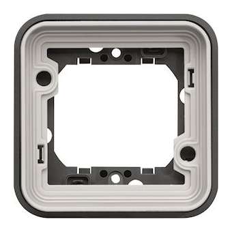 cubyko Support d'encastrement simple associable gris IP55|Hager-HAGWNA401