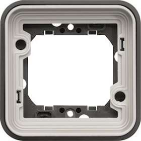 cubyko Support d'encastrement simple associable gris IP55|Hager-HAGWNA401