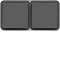 cubyko Prise double horizontale 2P+T saillie gris IP55