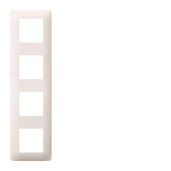 essensya Plaque 4 postes réversible entraxe 71mm Blanc|Hager-HAGWE404