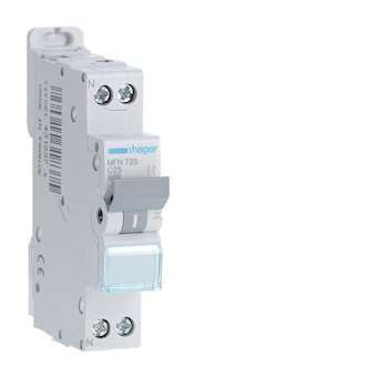 Disjoncteur 1P+N 3kA C-25A 1 Module|Hager-HAGMFN725