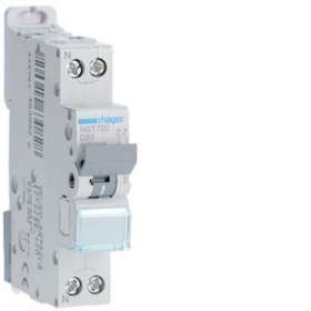 Disjoncteur 1P+N 6-10kA courbe D - 20A 1 module|Hager-HAGNGT720