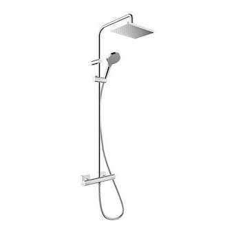 Showerpipe 230 1jet Vernis Shape avec thermostatique chromé|Hansgrohe-HA326286000