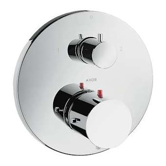 Set finition mitigeur thermostatique encastré, robinet d'arrêt/inverseur chromé|Hansgrohe-HA310720000