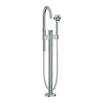 Mitigeur baignoire bain/douche sur pied set de finition chromé brossé|Hansgrohe-HA348440260