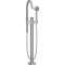 Mitigeur baignoire bain/douche sur pied set de finition chromé brossé