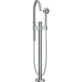 Mitigeur baignoire bain/douche sur pied set de finition chromé brossé|Hansgrohe-HA348440260