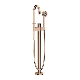 Mitigeur baignoire bain/douche sur pied set de finition rouge doré poli|Hansgrohe-HA348440300