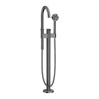 Mitigeur baignoire bain/douche sur pied set de finition chromé brossé|Hansgrohe-HA348440330