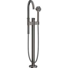 Mitigeur baignoire bain/douche sur pied set de finition chromé brossé|Hansgrohe-HA348440330