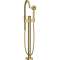 Mitigeur baignoire bain/douche sur pied set de finition aspect doré poli