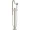 Mitigeur baignoire bain/douche sur pied set de finition aspect acier inox