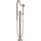 Mitigeur baignoire bain/douche sur pied set de finition nickel brossé