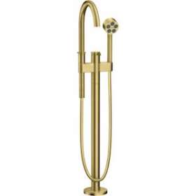 Mitigeur baignoire bain/douche sur pied set de finition laiton brossé|Hansgrohe-HA348440950