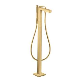 Mitigeur baignoire B/D sur pied poignée manette aspect doré brossé|Hansgrohe-HA339440250