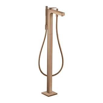 Mitigeur baignoire B/D sur pied poignée manette rouge doré brossé|Hansgrohe-HA339440310