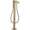 Mitigeur baignoire B/D sur pied poign.man.coupe rhomb.bronze poli