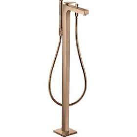 Mitigeur baignoire B/D sur pied poign.man.coupe rhomb.rouge doré poli|Hansgrohe-HA339471300