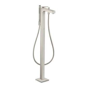 Mitigeur baignoire B/D sur pied poign.man.coupe rhomb.aspect acier inox|Hansgrohe-HA339471800