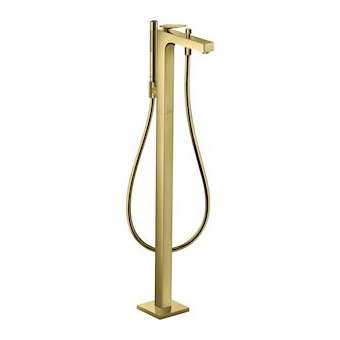 Mitigeur baignoire B/D sur pied poign.man.coupe rhomb.laiton poli|Hansgrohe-HA339471930