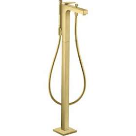 Mitigeur baignoire B/D sur pied poign.man.coupe rhomb.laiton brossé|Hansgrohe-HA339471950