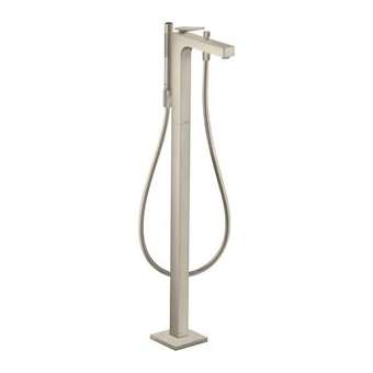 Mitigeur baignoire B/D sur pied poign.man.coupe rhomb.nickel brossé|Hansgrohe-HA339471820