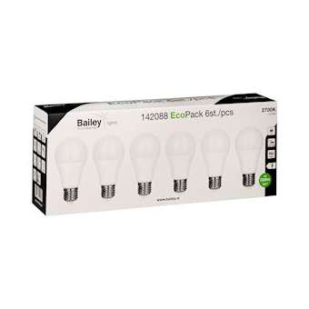 Ecopack Lot 6Pcs Led A60 E27 8W (55W) 720Lm 827 Opale|Bailey-BIY142088