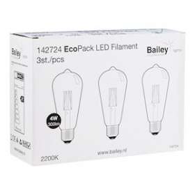 Ecopack Lot 3Pcs Led Fil St64 E27 4W (29W) 300Lm 822 Or|Bailey-BIY142724